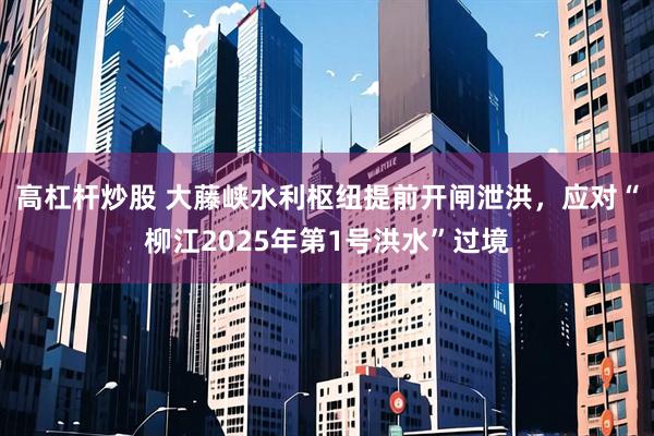 高杠杆炒股 大藤峡水利枢纽提前开闸泄洪，应对“柳江2025年第1号洪水”过境